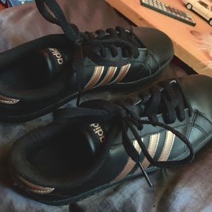 adidas superstar black and rose gold size 5 womens